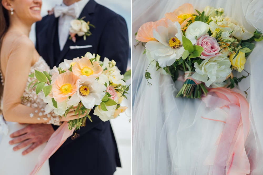 bride-holidng-yellow-flowers