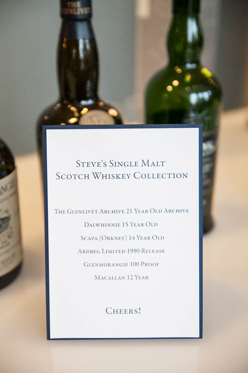 Single malt Scotch at a Bellevue Celebration of Life planned by Pink Blossom Events