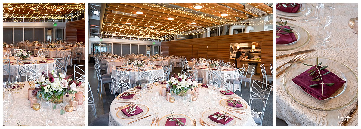 wedding reception setup with Pink Blossom Events 