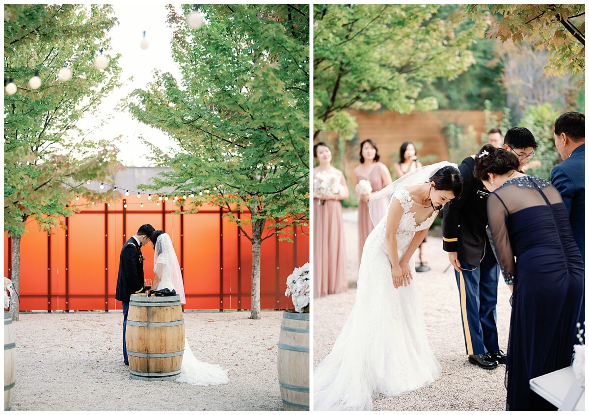 wedding ceremony at Novelty Hill - Januik Winery