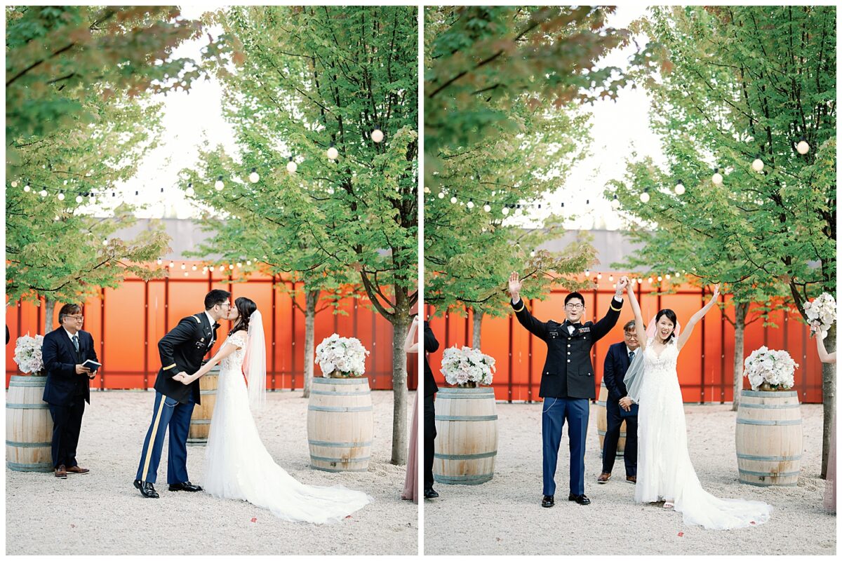 wedding ceremony at Novelty Hill - Januik Winery