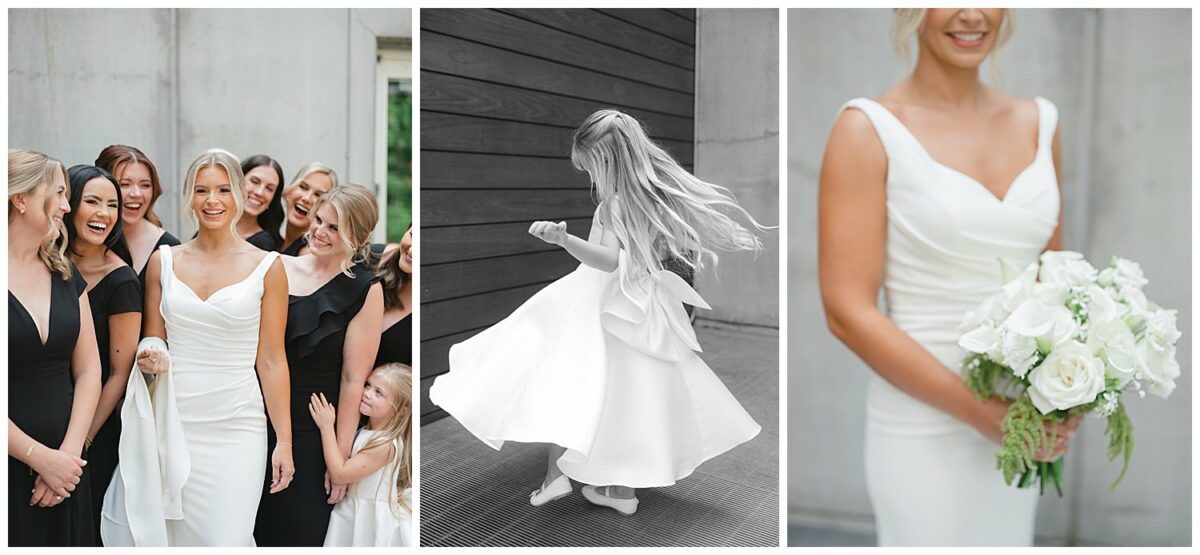 bride and bridesmaids 