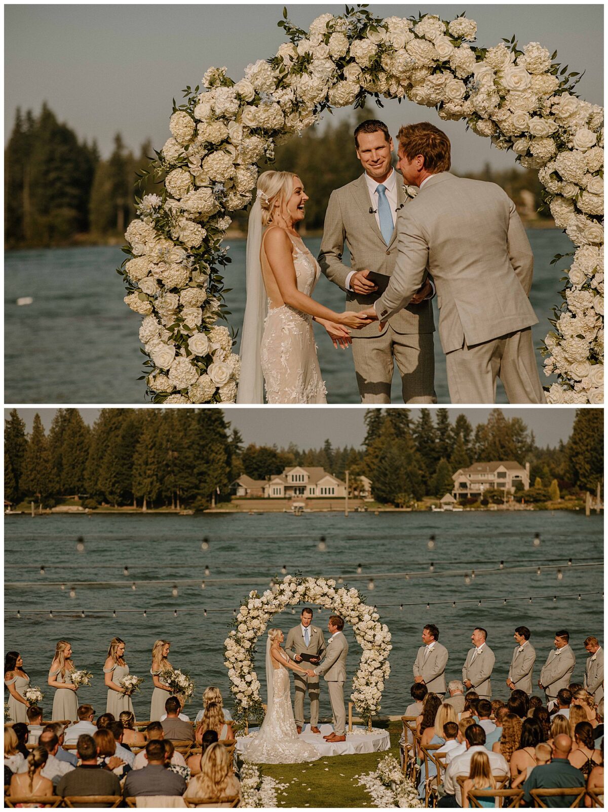 lake tapps wedding ceremony 