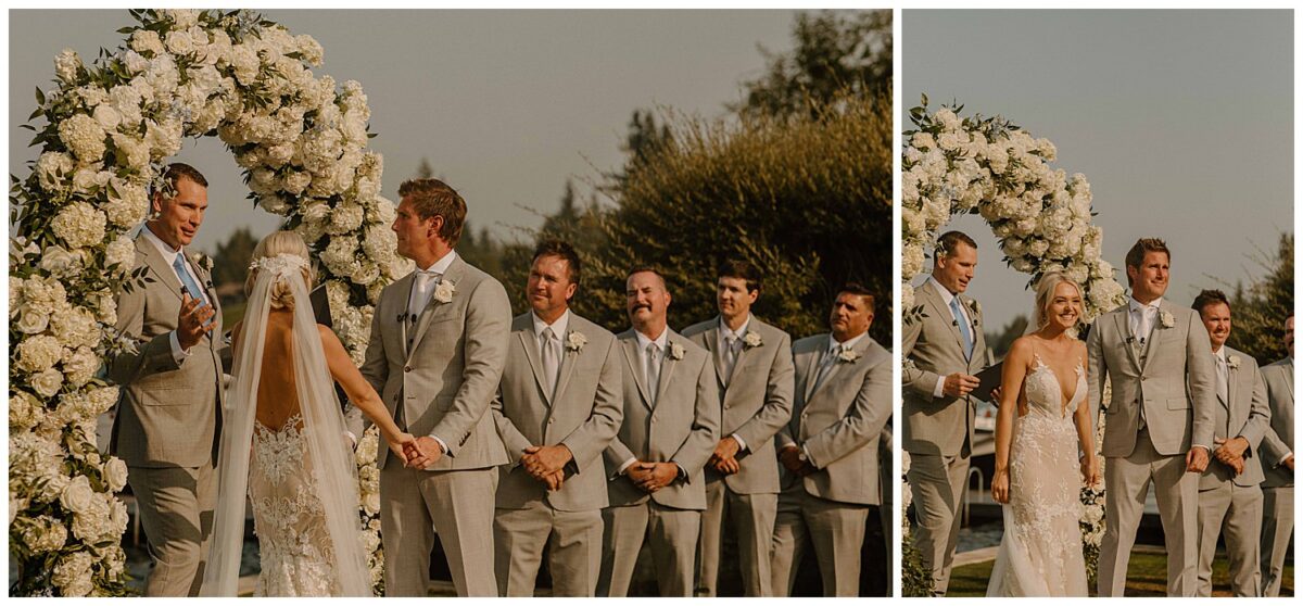 wedding ceremony on lake tapps private home 