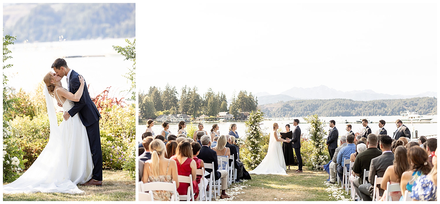 Alderbrook Resort outdoor wedding ceremony