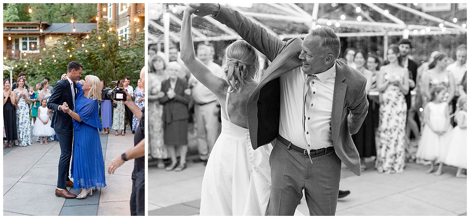 father daughter and mother and son dance 