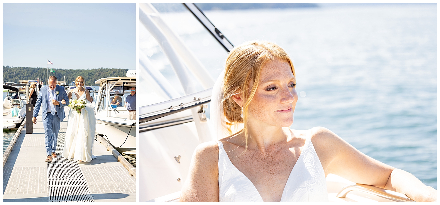 bride on the boat 