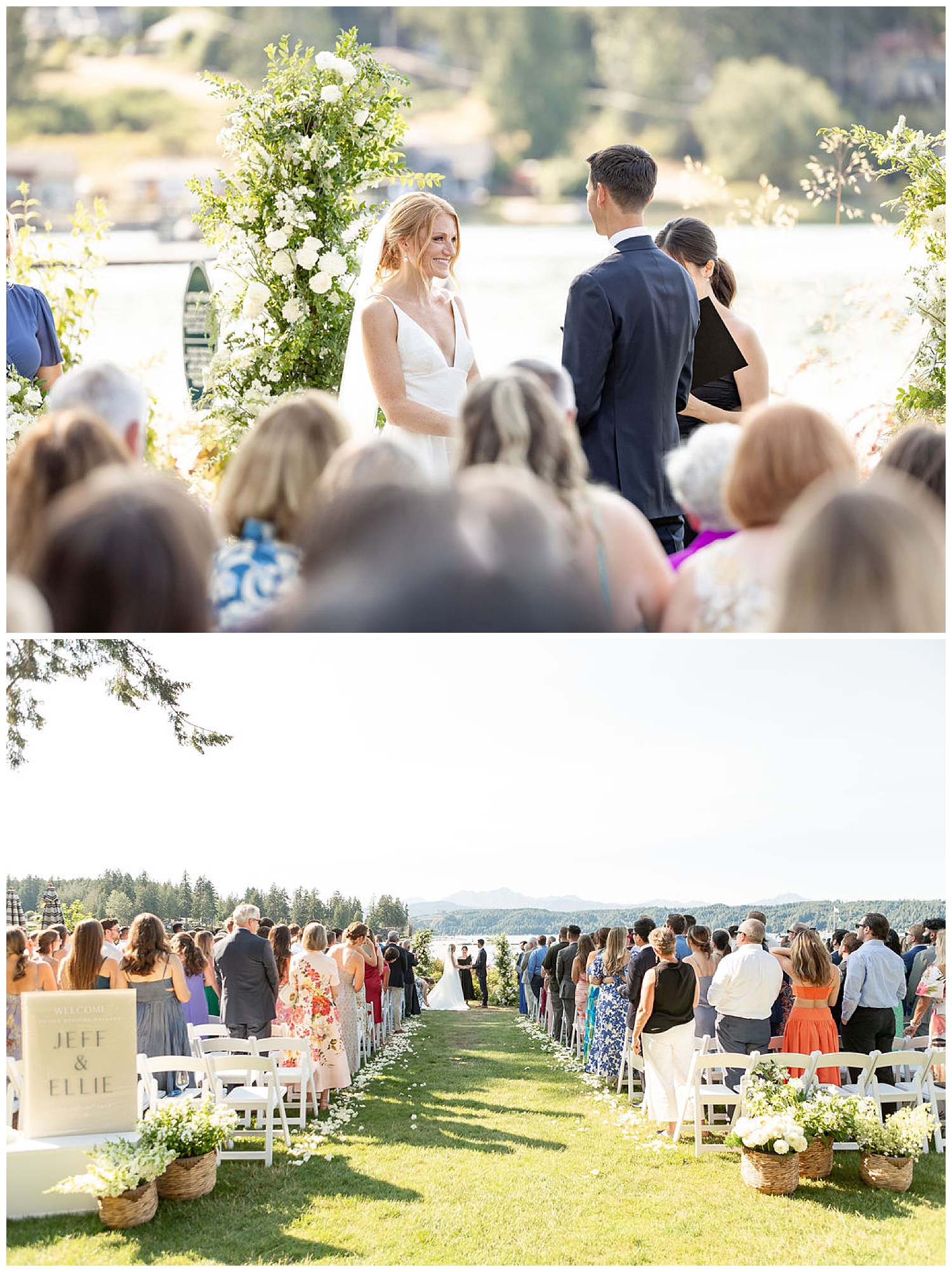 ceremony Alderbrook Resort Summer Wedding