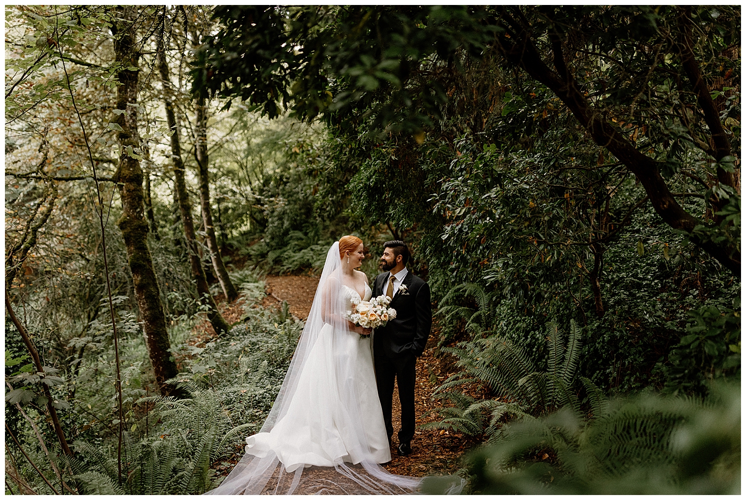 Bride and groom portrait 