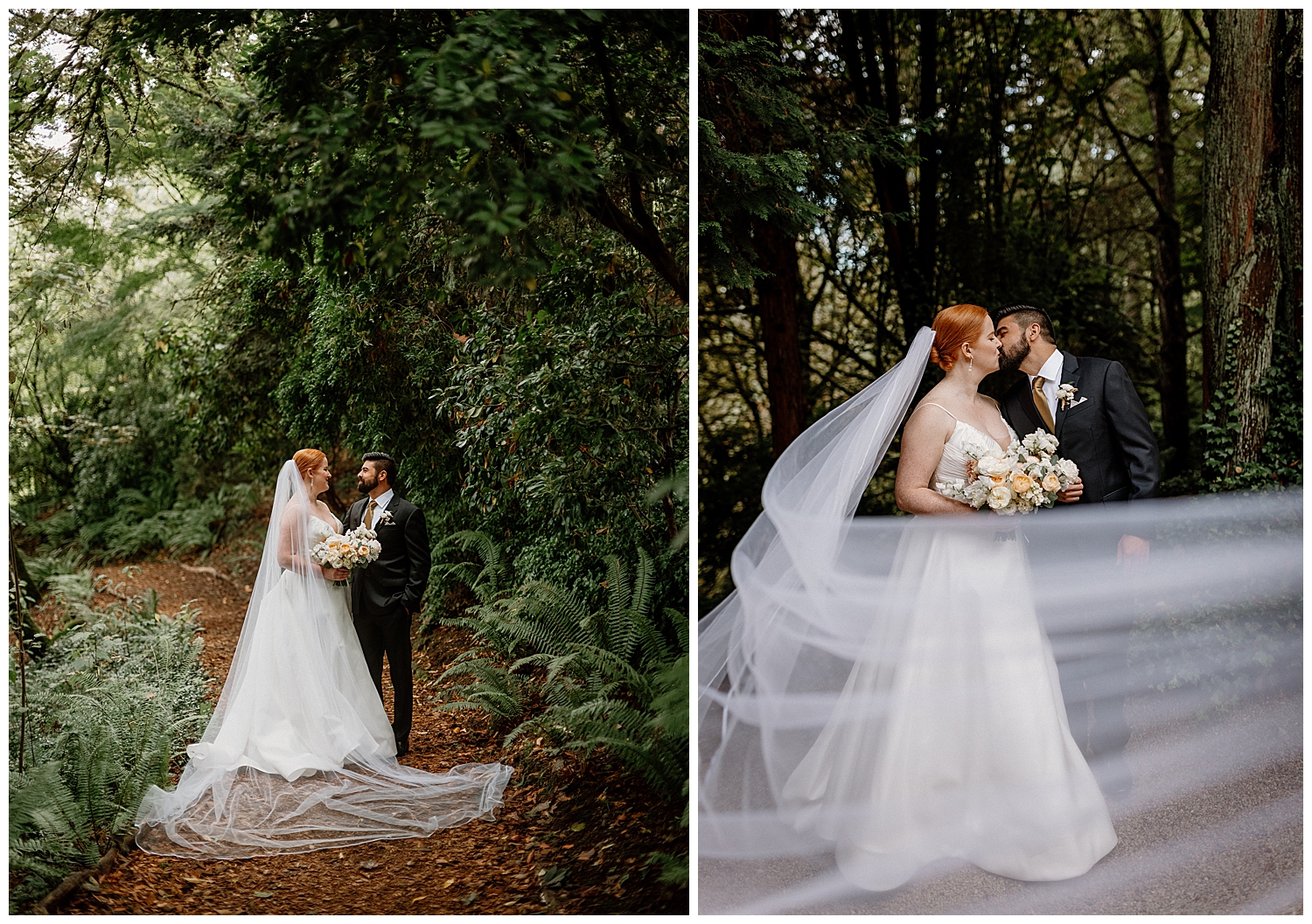 JM Cellars Fall Wedding Bride and Groom Portrait 