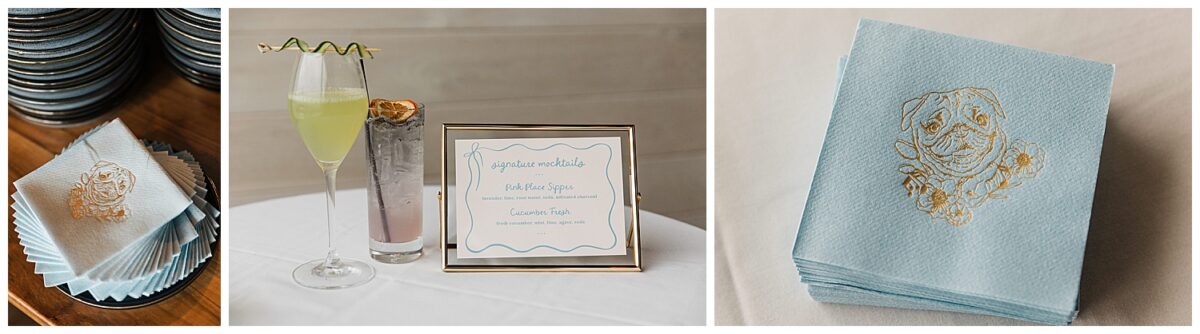 custom cocktail napkins and mocktails 