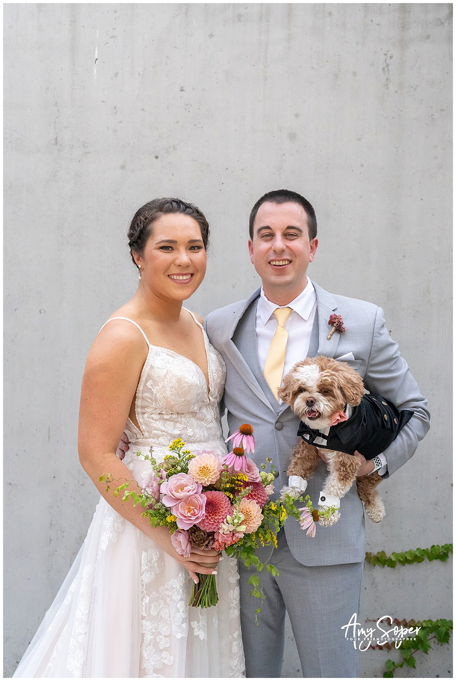 portrait bride and groom 