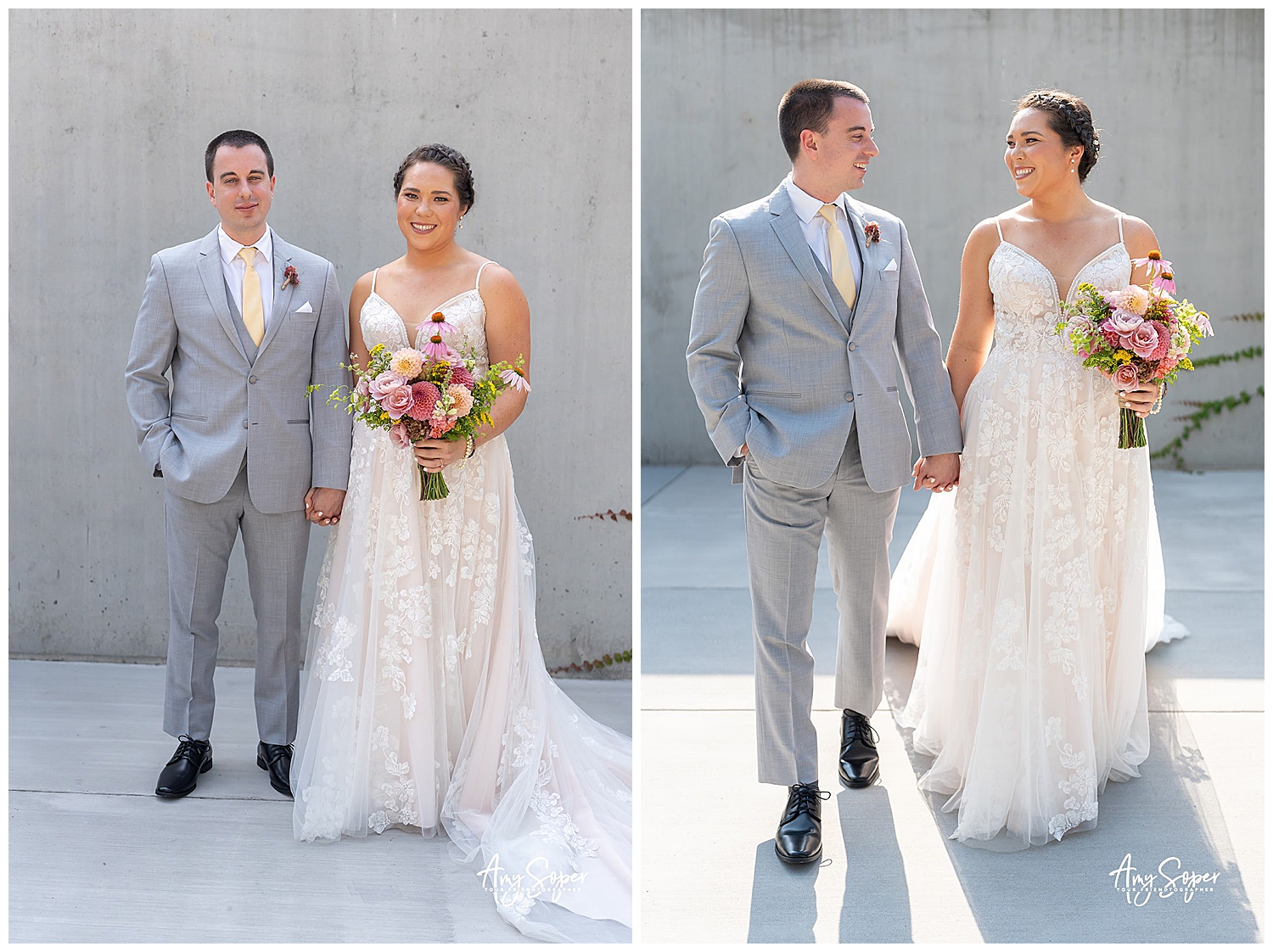 bride and groom portrait 