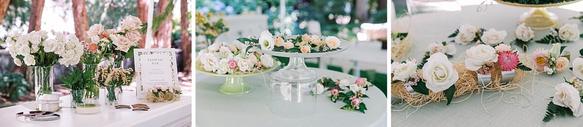 wedding floral bar