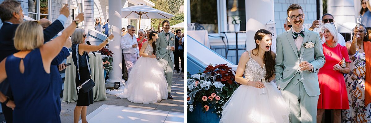 bride and groom reception entrance