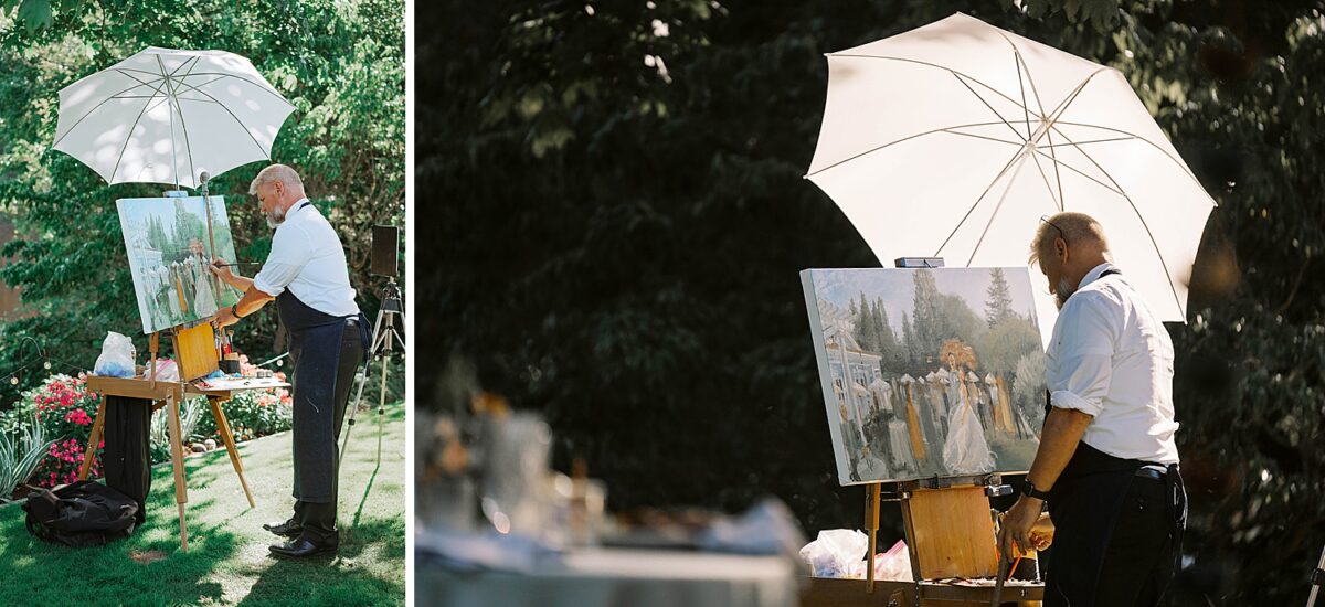 live wedding painter